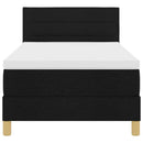 vidaXL LED Box Spring Ágy LED szalagokkal Fekete 80 x 200 cm szövet