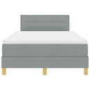 vidaXL Boxrugós ágy matracmal Világosszürke 120 x 190 cm szövet