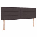 vidaXL LED Box Spring Ágy fejtámlával Sötét Barna 140 x 200 cm szövet