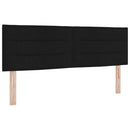 vidaXL LED Box Spring Ágy LED szalagokkal Fekete 160 x 200 cm szövet
