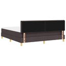 vidaXL LED Box Spring Ágy fejtámlával Sötét Barna 180 x 200 cm szövet
