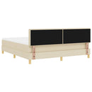 vidaXL LED Box Spring Ágy LED szalagokkal Krém 180 x 200 cm szövet