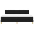 vidaXL LED Box Spring Ágy LED szalagokkal Fekete 200 x 200 cm szövet