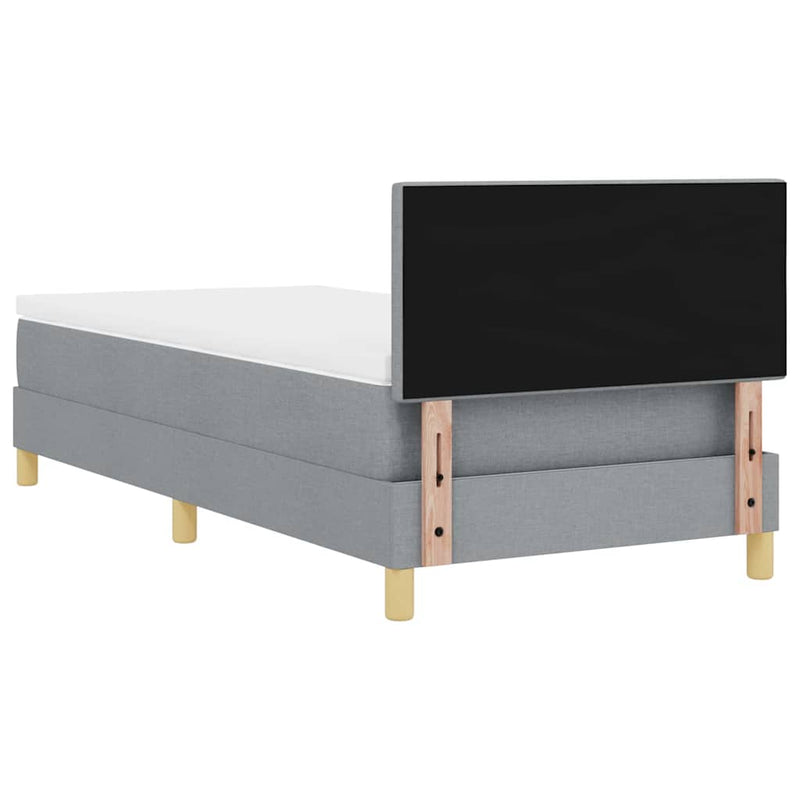 vidaXL Boxrugós ágy matracmal Világosszürke 80 x 200 cm szövet