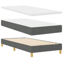 vidaXL LED Box Spring Ágy fejtámlával Sötétszürke 90 x 190 cm szövet