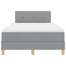 vidaXL LED Box Spring Ágy Világosszürke 120 x 190 cm szövet