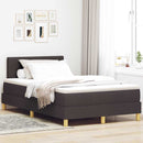 vidaXL LED Box Spring Ágy fejtámlával Sötét Barna 120 x 190 cm szövet