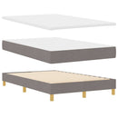 vidaXL LED Box Spring Ágy fejtámlával Tópszínű 120 x 190 cm szövet