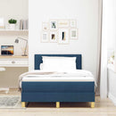 vidaXL LED Box Spring Ágy fejtámlával Kék 120 x 190 cm szövet