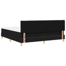 vidaXL LED Box Spring Ágy LED szalagokkal Fekete 180 x 200 cm szövet