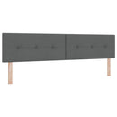 vidaXL LED Box Spring Ágy fejtámlával Sötétszürke 200 x 200 cm szövet