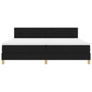 vidaXL Boxrugós ágy matracmal fejtámlával Fekete 200 x 200 cm szövet