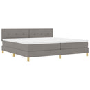 vidaXL LED Box Spring Ágy párnával Tópszínű 200 x 200 cm szövet