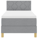 vidaXL Boxrugós ágy matracmal Világosszürke 80 x 200 cm szövet