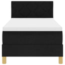 vidaXL Boxrugós ágy matracmal fejtámlával Fekete 80 x 200 cm szövet