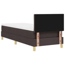 vidaXL LED Box Spring Ágy fejtámlával Sötét Barna 80 x 200 cm szövet