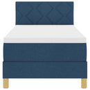 vidaXL Boxrugós ágy matracmal fejtámlával Kék 80 x 200 cm szövet