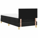vidaXL LED Box Spring Ágy LED szalagokkal Fekete 100 x 200 cm szövet