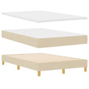 vidaXL Boxrugós ágy matracmal fejtámlával Krém 120 x 190 cm szövet