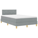 vidaXL LED Box Spring Ágy párnával Világosszürke 120 x 200 cm szövet