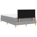 vidaXL LED Box Spring Ágy párnával Világosszürke 120 x 200 cm szövet