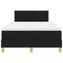 vidaXL Boxrugós ágy matracmal fejtámlával Fekete 120 x 200 cm szövet