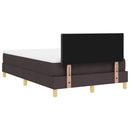 vidaXL LED Box Spring Ágy fejtámlával Sötét Barna 120 x 200 cm szövet