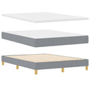 vidaXL Boxrugós ágy matracmal Világosszürke 140 x 190 cm szövet