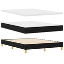 vidaXL LED Box Spring Ágy LED szalagokkal Fekete 160 x 200 cm szövet