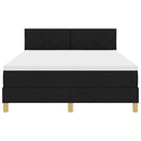 vidaXL LED Box Spring Ágy LED szalagokkal Fekete 160 x 200 cm szövet