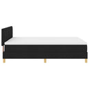 vidaXL LED Box Spring Ágy LED szalagokkal Fekete 160 x 200 cm szövet