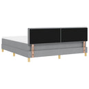 vidaXL LED Box Spring Ágy Világosszürke 180 x 200 cm szövet