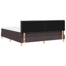 vidaXL Boxrugós ágy matracmal sötétbarna 180 x 200 cm szövet