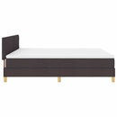 vidaXL LED Box Spring Ágy fejtámlával Sötét Barna 180 x 200 cm szövet