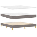 vidaXL LED Box Spring Ágy fejtámlával Tópszínű 180 x 200 cm szövet