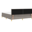 vidaXL LED Box Spring Ágy fejtámlával Tópszínű 180 x 200 cm szövet