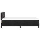vidaXL LED Box Spring Ágy matracmal leddel Fekete 120 x 200 cm Bársony