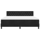 vidaXL LED Box Spring Ágy matracmal leddel Fekete 180 x 200 cm Bársony