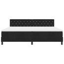 vidaXL LED Box Spring Ágy matracmal Fekete 200 x 200 cm Bársony