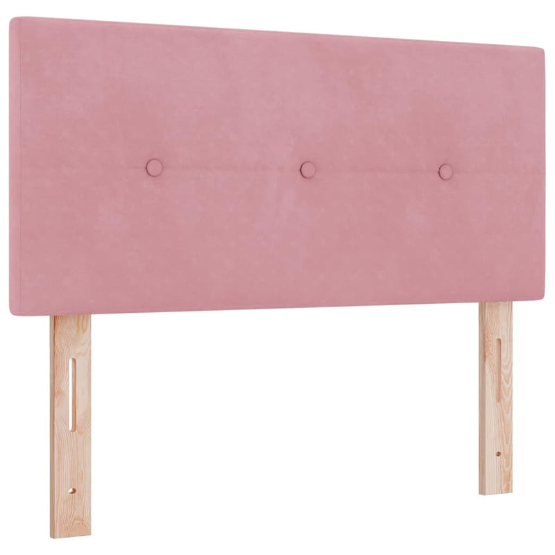 vidaXL Boxrugós ágy fejtámlával Rózsaszín 80 x 200 cm Bársony