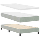 vidaXL LED Box Spring Ágy matracmal Világosszürke 100 x 200 cm Bársony