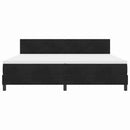 vidaXL LED Box Spring Ágy LED szalagokkal Fekete 200 x 200 cm Bársony