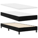 vidaXL LED Box Spring Ágy matracmal leddel Fekete 90 x 190 cm Bársony