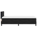 vidaXL LED Box Spring Ágy matracmal leddel Fekete 90 x 190 cm Bársony