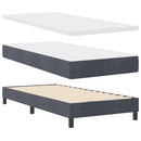 vidaXL LED Box Spring Ágy fejtámlával Sötétszürke 100 x 200 cm Bársony