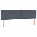 vidaXL LED Box Spring Ágy fejtámlával Sötétszürke 180 x 200 cm Bársony