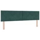 vidaXL LED Box Spring Ágy fejtámlával Sötétzöld 180 x 200 cm Bársony