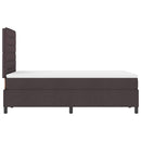vidaXL Boxrugós ágy matracmal leddel sötétbarna 120 x 190 cm szövet