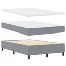 vidaXL Boxrugós ágy matracmal leddel Világosszürke 120 x 200 cm szövet