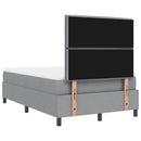 vidaXL Boxrugós ágy matracmal leddel Világosszürke 120 x 200 cm szövet